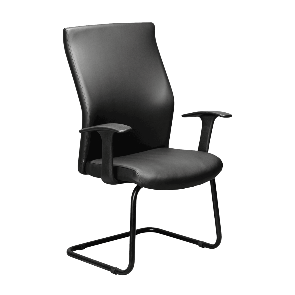 Image of Contour-Visitors sleighbase chair with ski arms - right view