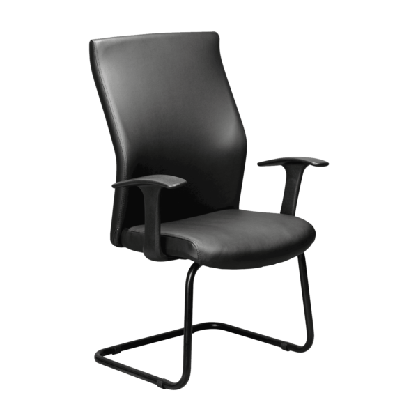 Image of Contour-Visitors sleighbase chair with ski arms - right view