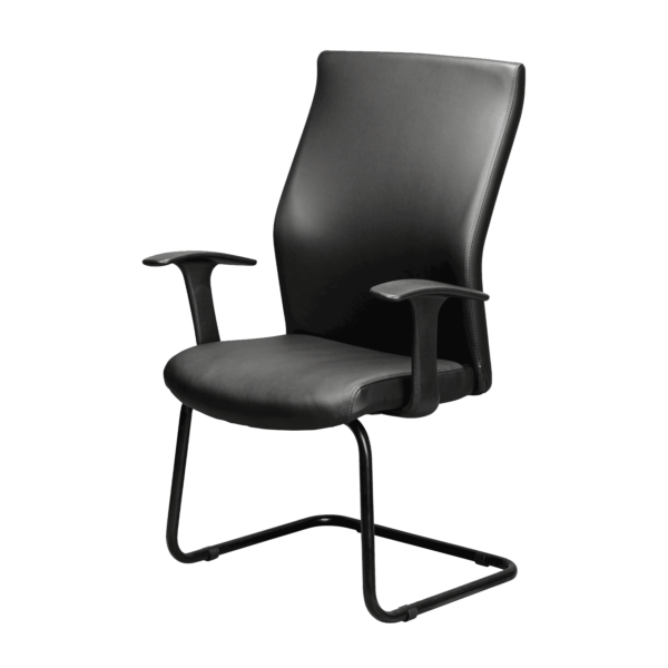 Image of Contour-Visitors sleighbase chair - left view